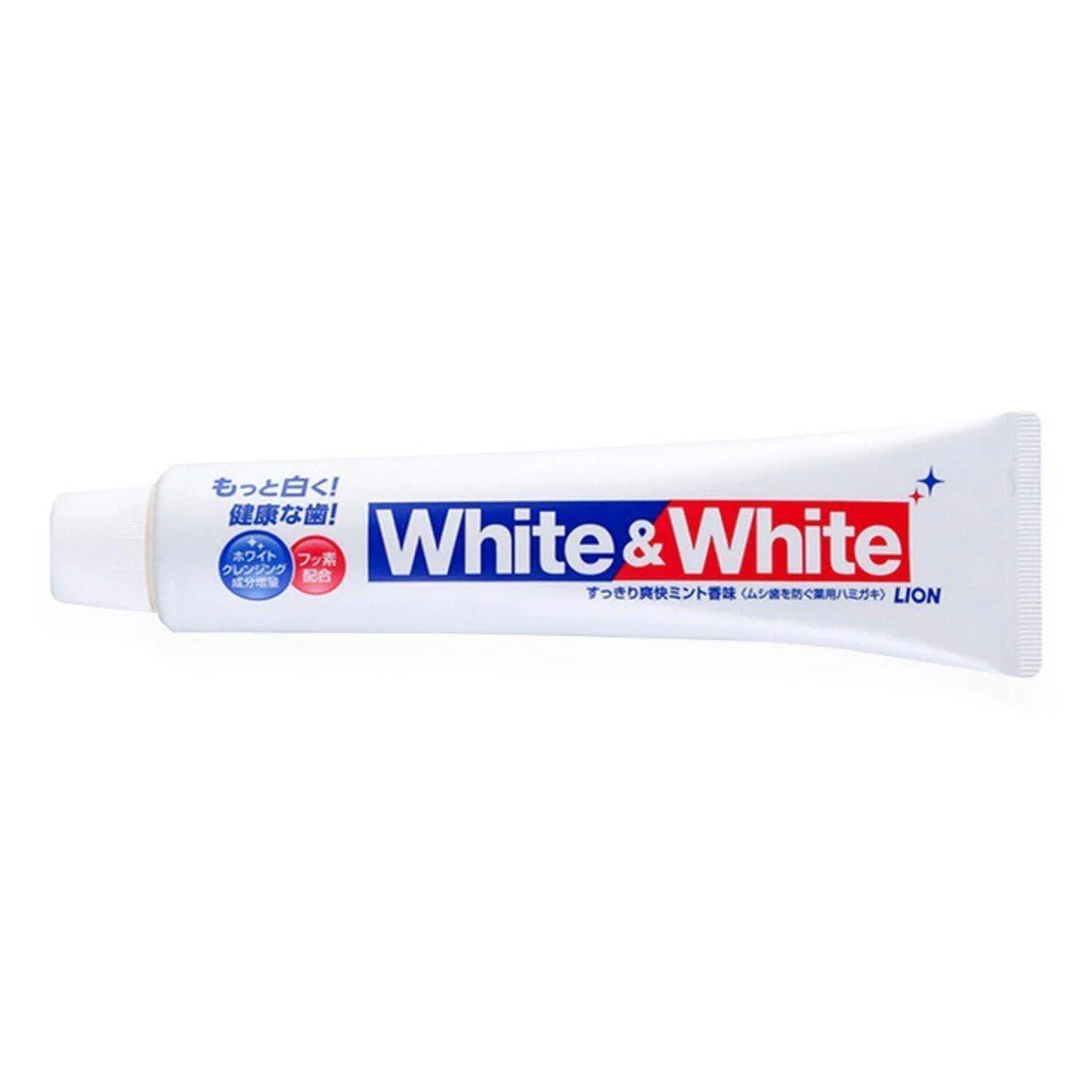LION White & White Toothpaste (Clean Fresh Mint) 150g - Image 3