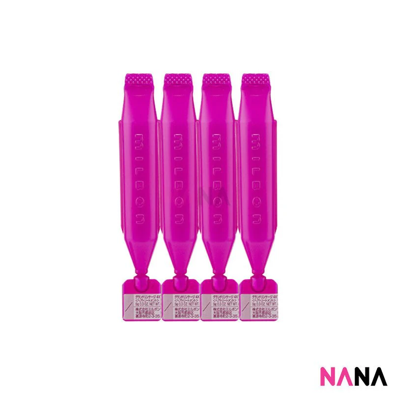 Milbon Grand Linkao Hair Treatment - 4x (9g x 4pcs) [For Coarse Hair] x 2 - Image 5